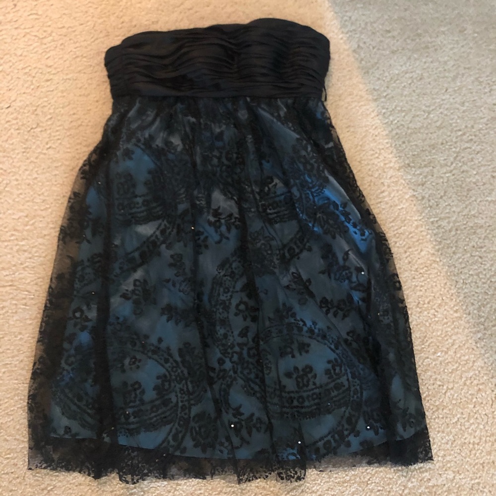 Green and Black Babydoll Dress